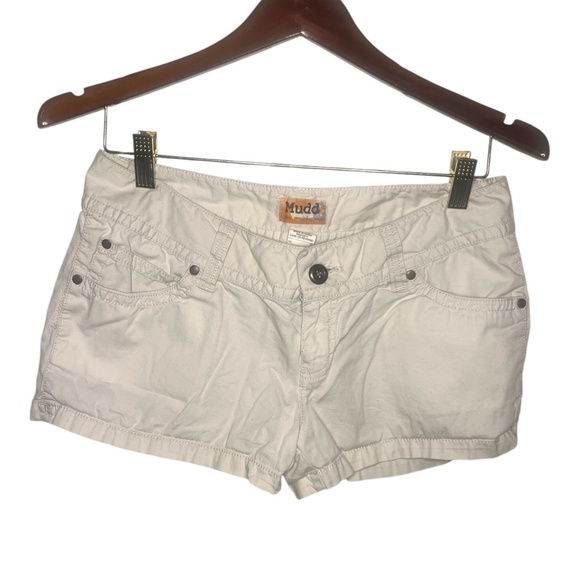 Vintage Y2K Light Tan Low Rise Short Shorts 100% Cotton - Picture 1 of 3